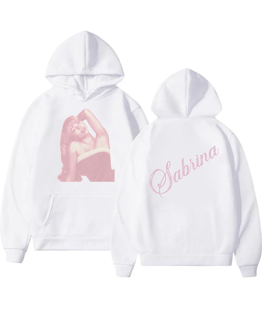 Sabrina Carpenter Merch Espresso Photo Hoodie White All Merch