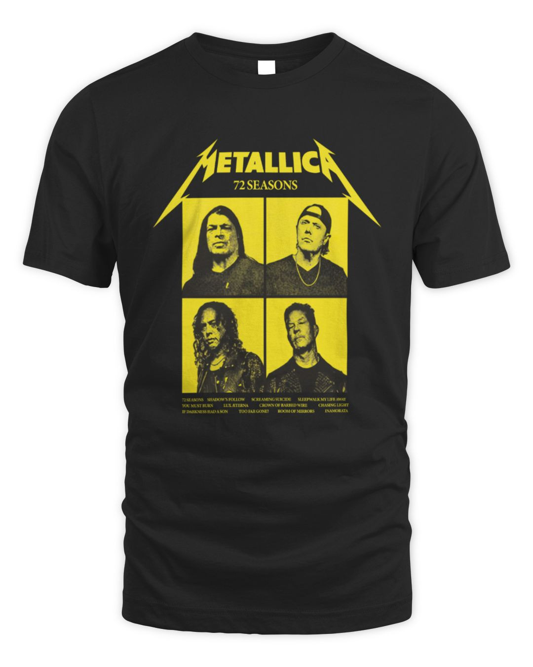 Metallica 72 Seasons Four Faces T Shirt All Merch