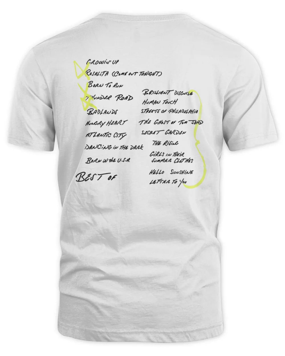Bruce Springsteen Best Of Bruce Springsteen White T Shirt All Merch