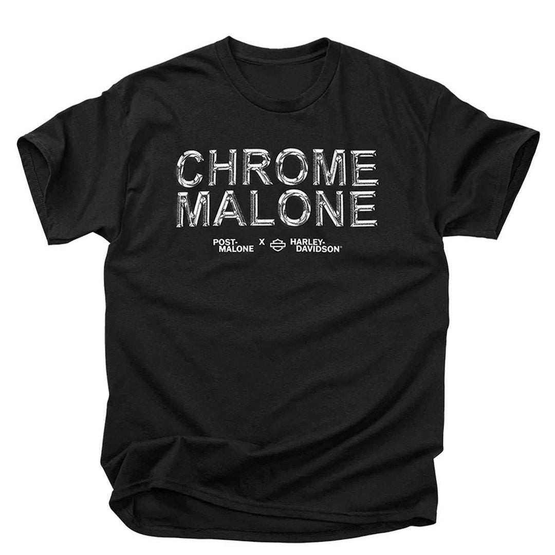 Post Malone Merch Post Malone X H-D Chrome Malone Tee All Merch