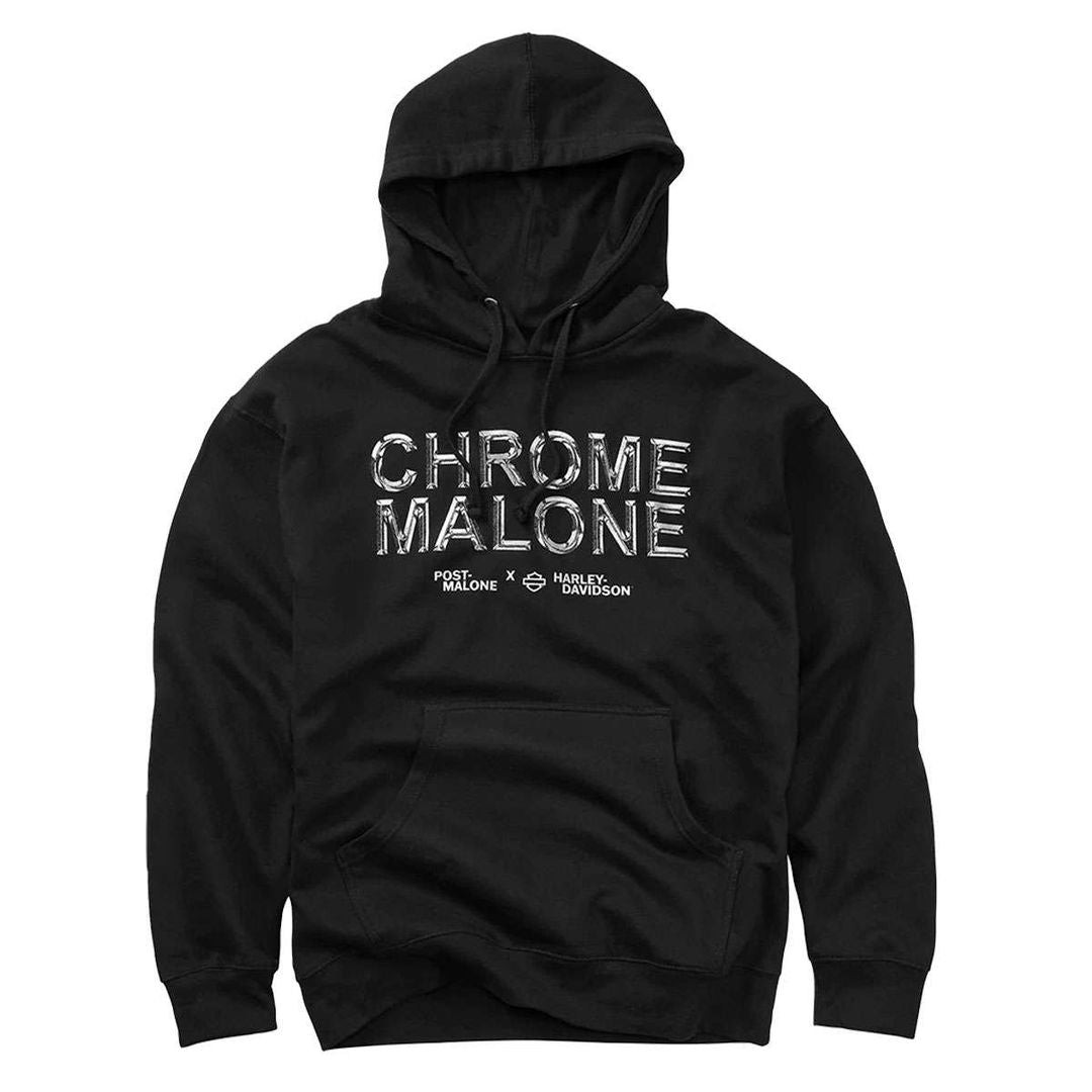 Post Malone Merch Post Malone X H-D Chrome Malone Hoodie All Merch