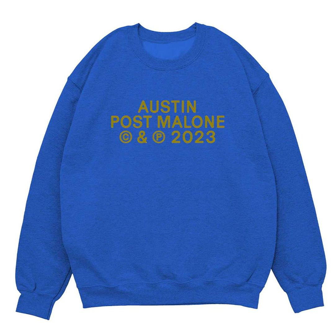 Post Malone Merch Blue Tour Sweatshirt All Merch