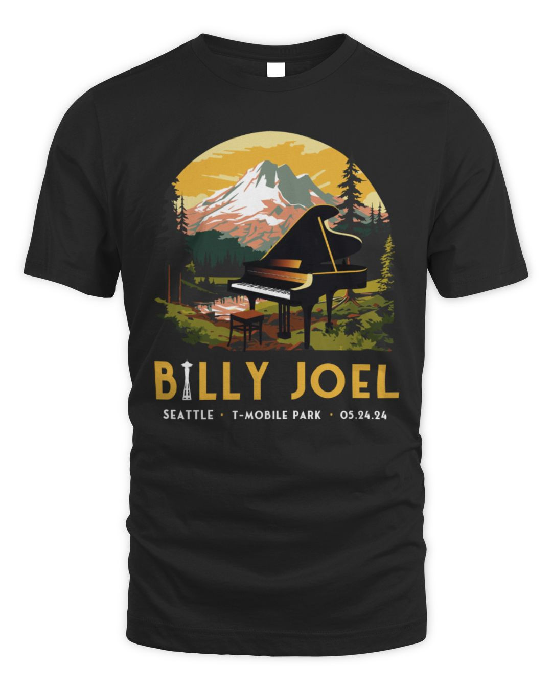 Official Billy Joel 5-24-24 Seattle Mountain Event Hoodie Sweatshirt All Merch