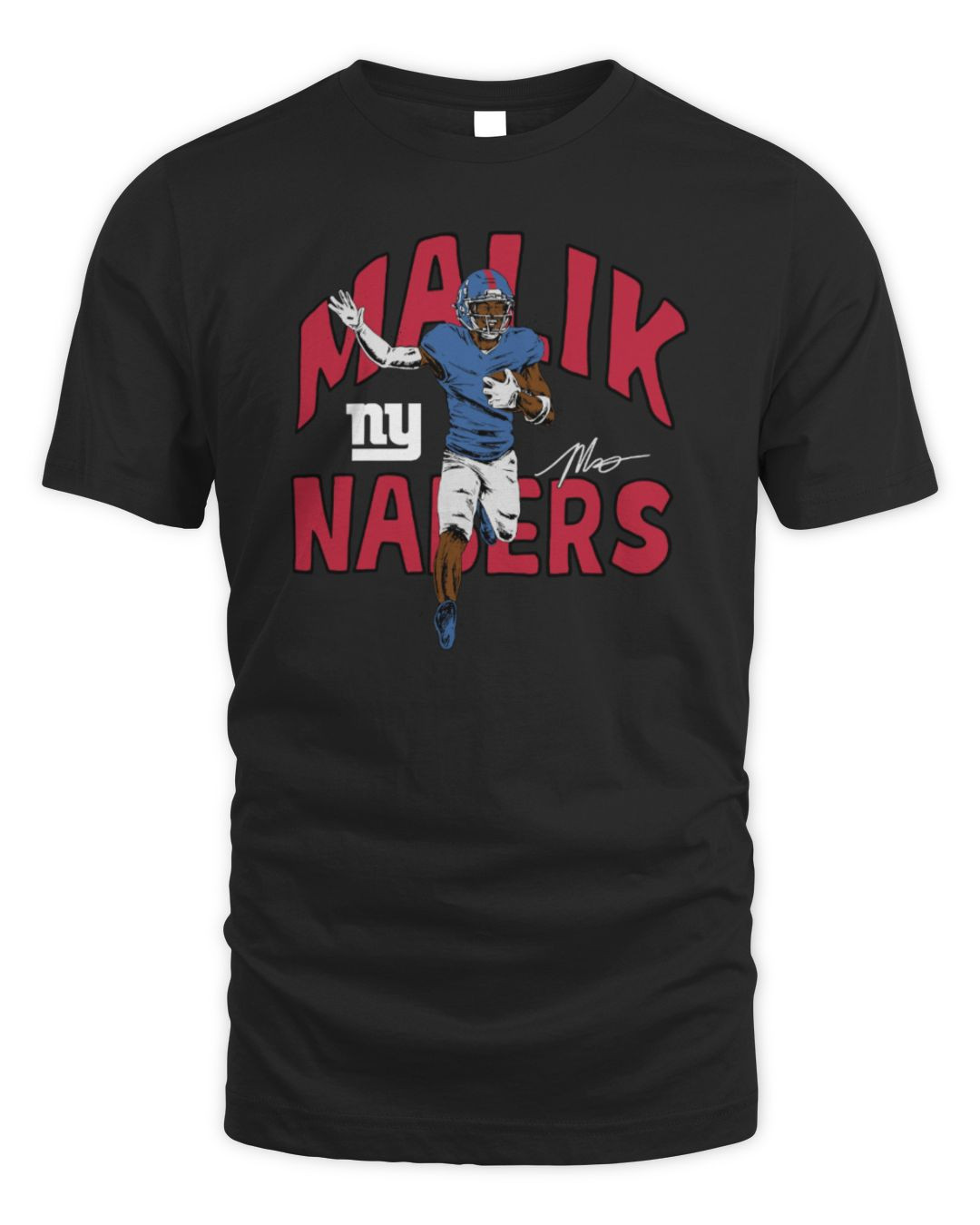 Malik Nabers New York Giants Caricature Player T-Shirt Homage All Merch