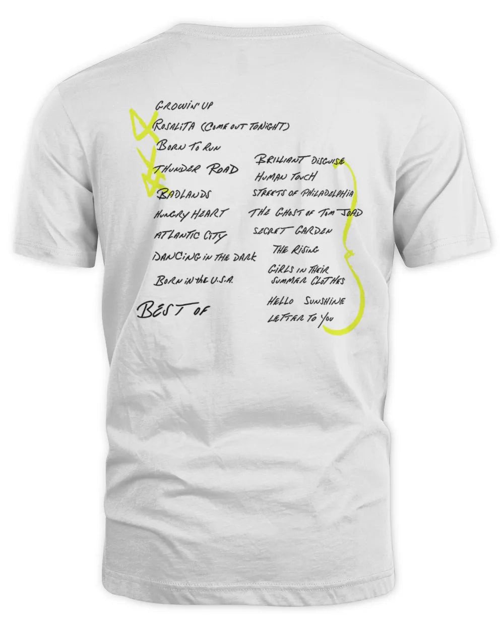 Best Of Bruce Springsteen White Merch Hoodie All Merch