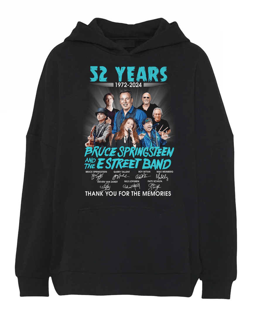 52 Years 1972-2025 Bruce Springsteen And The E Street Band Thank You For The Memories Signature Hoodie All Merch