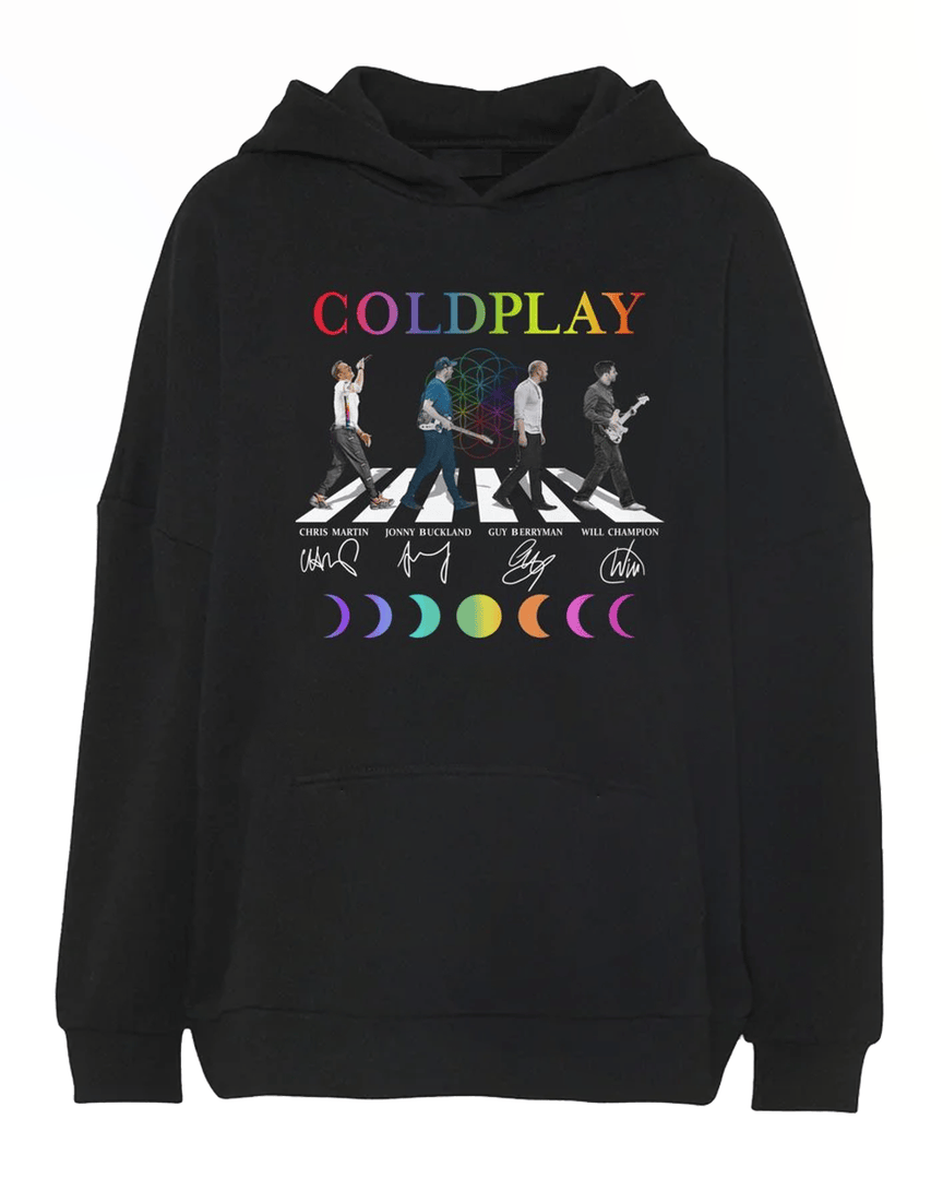 Coldplay Jonny Buckland Guy Berryman Will Champion Chris Martin Signature Hoodie All Merch