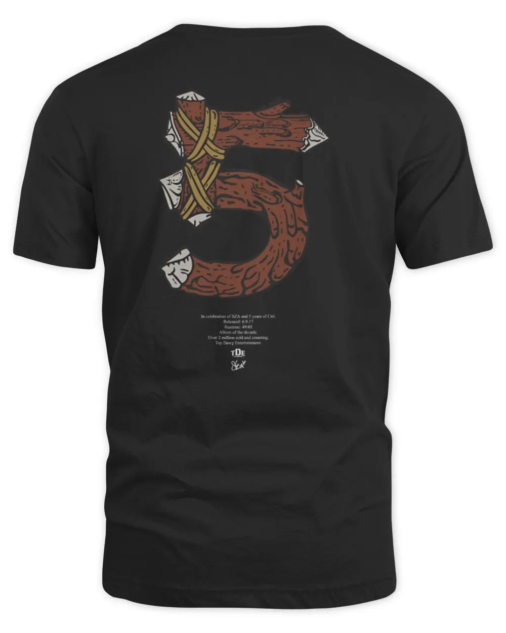 SzaTde Merch CTRL 5 Year Balloon Tee Shirt All Merch