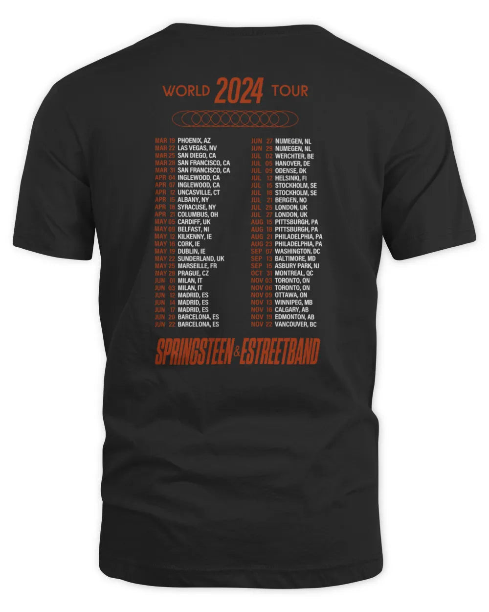 Bruce Springsteen And E Street Band Schedule World Tour 2025 Hoodie Sweatshirt All Merch