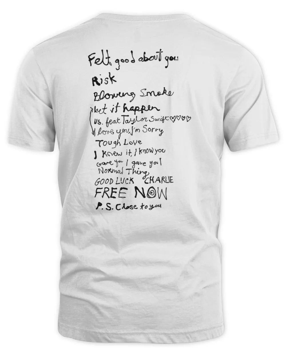 Gracie Abrams Shop The Secret Of Us Tracklist White Merch Hoodie All Merch