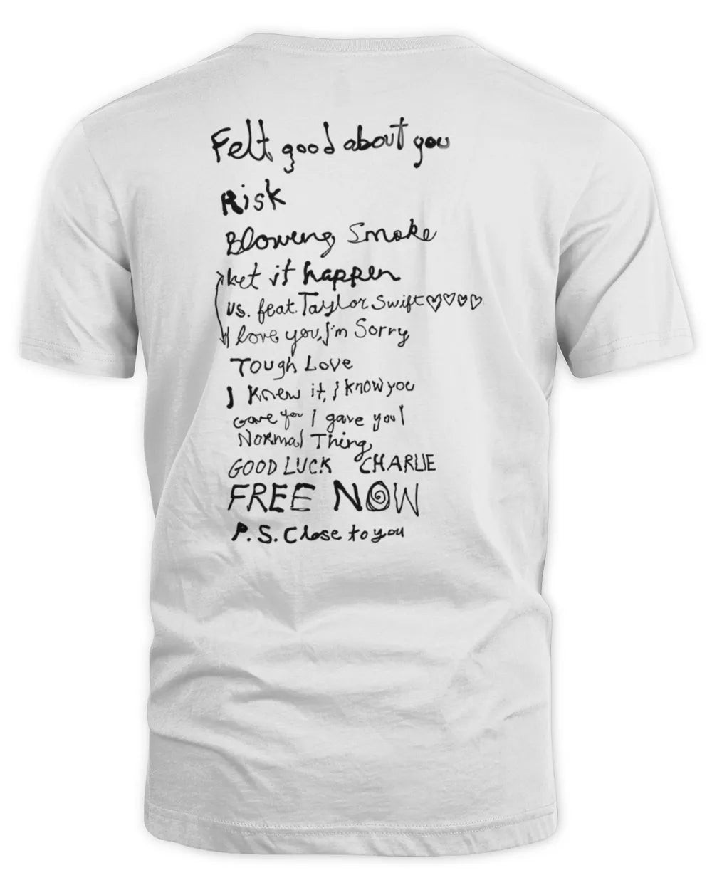 Gracie Abrams Merch The Secret Of Us Tracklist Hoodie White All Merch
