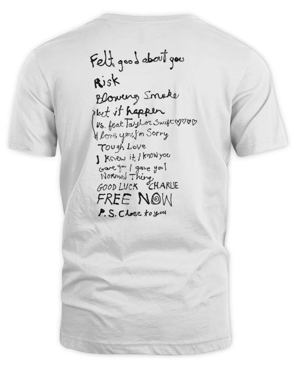Gracie Abrams Merch The Secret Of Us Tracklist Sweatshirt All Merch