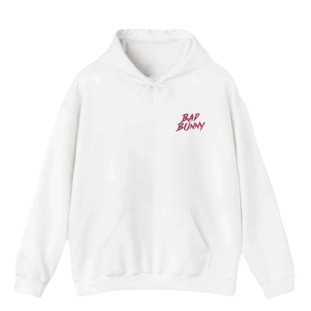 Bad Bunny Most Wanted Tour Signature Real Fan White Hoodie All Merch