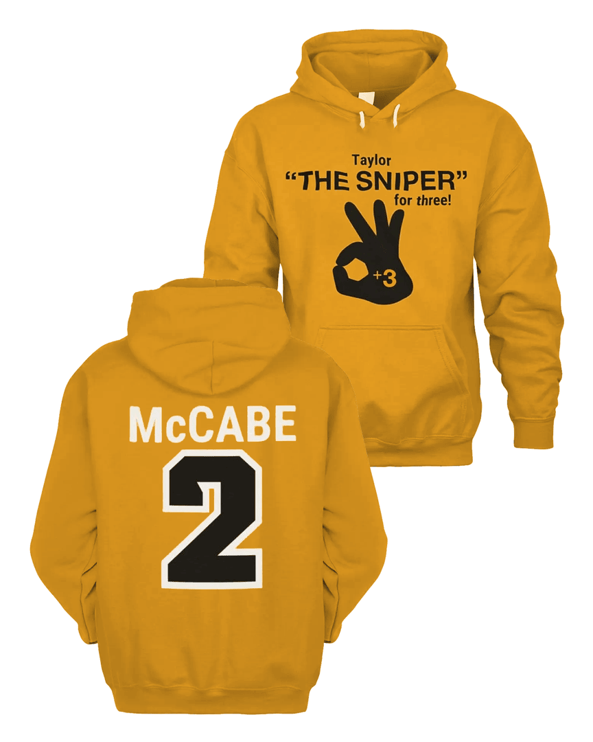 Iowa Hawkeyes Basketball Taylor The Sniper Mccabe For Three Hoodie All Merch