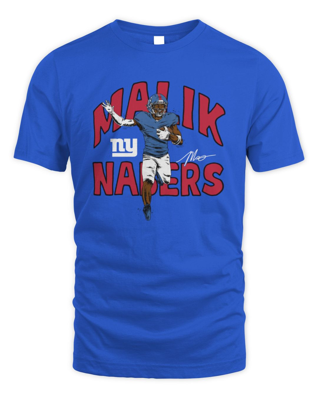 Shop Malik Nabers New York Homage Caricature Player Tri-Blend T Shirt All Merch