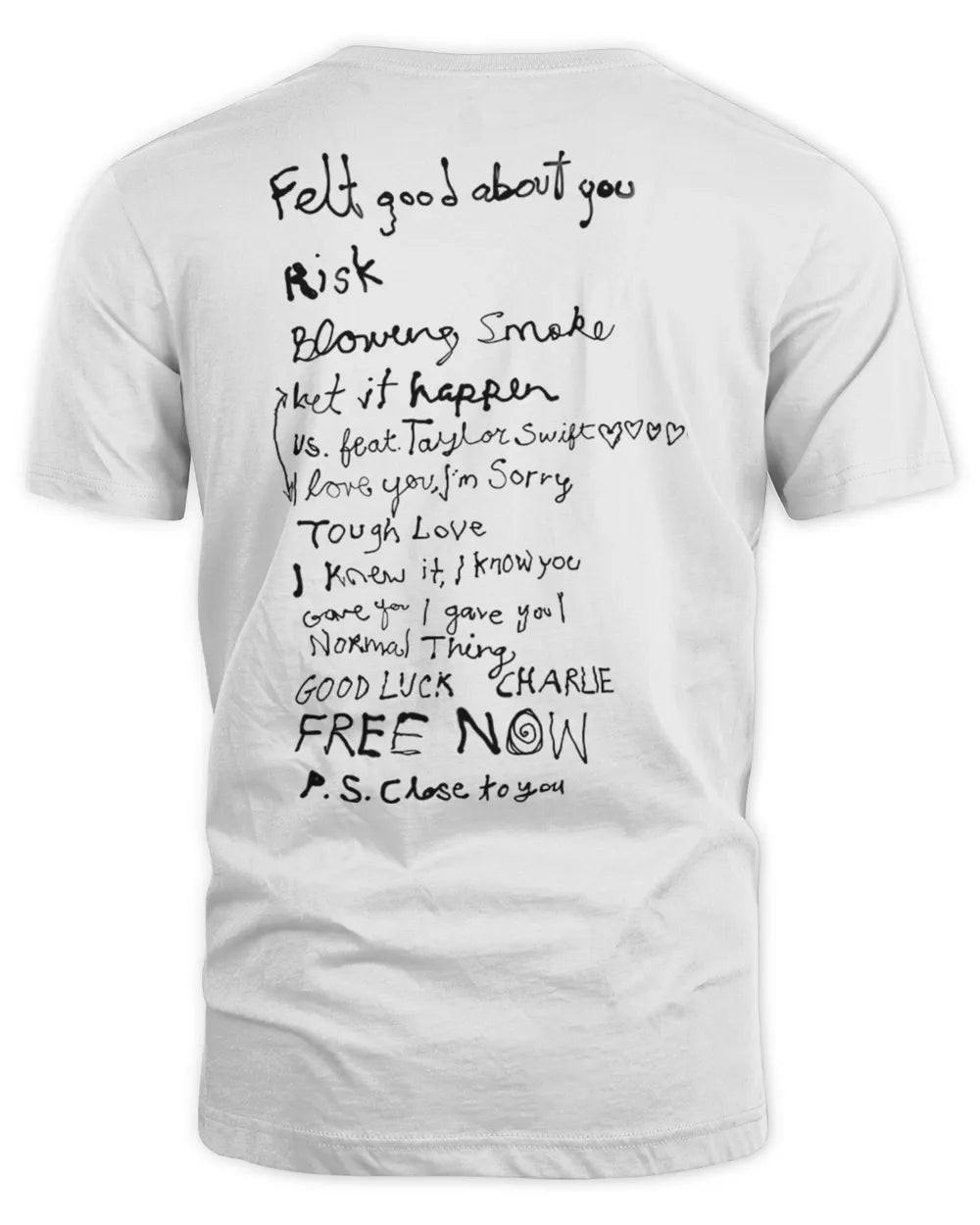 Gracie Abrams Merch the Secret of Us Tracklist Shirt All Merch