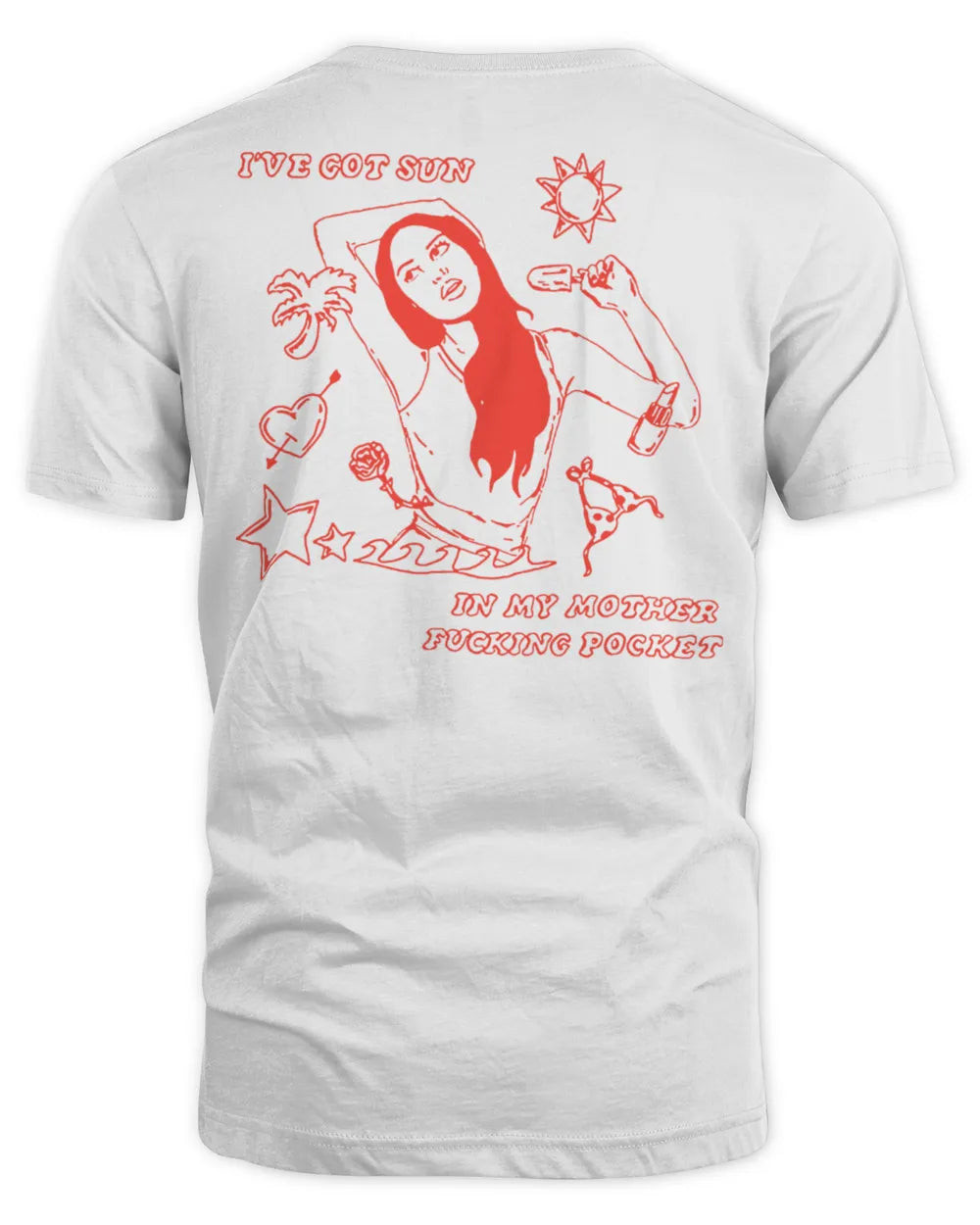 Olivia Rodrigo Merchandise Ivory Sun in My Mother Pocket Shirt All Merch