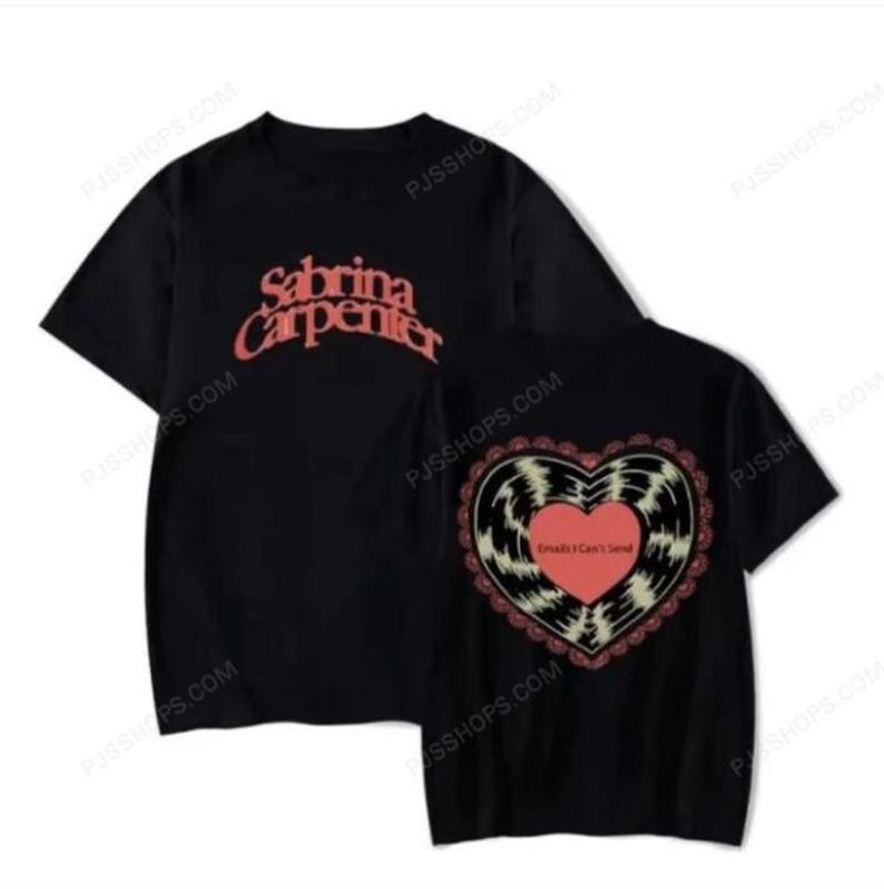 Sabrina Carpenter Emails I Can’T Send Logo Shirt Tour Merch Unisex