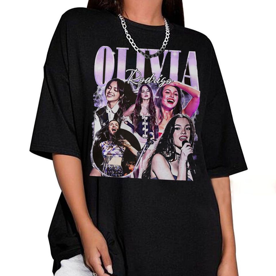 Olivia Rodrigo Vintage 90S Graphic T-Shirt Heavyweight T-Shirt Men – Black