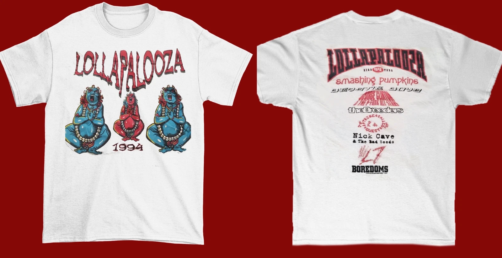 Lollapalooza 1994 White Shirt Unisex S-234Xl Black Shirt