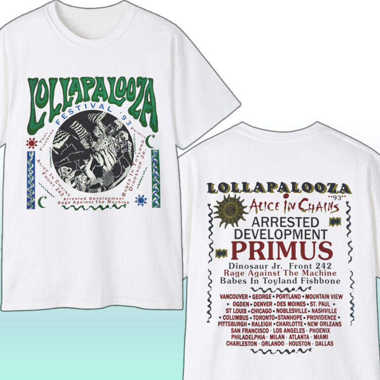 Rare Vintage 1993 Lollapalooza Music Festival Shirt