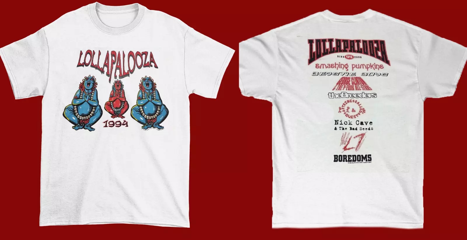 1994 Lollapalooza Festival White Unisex Shirt