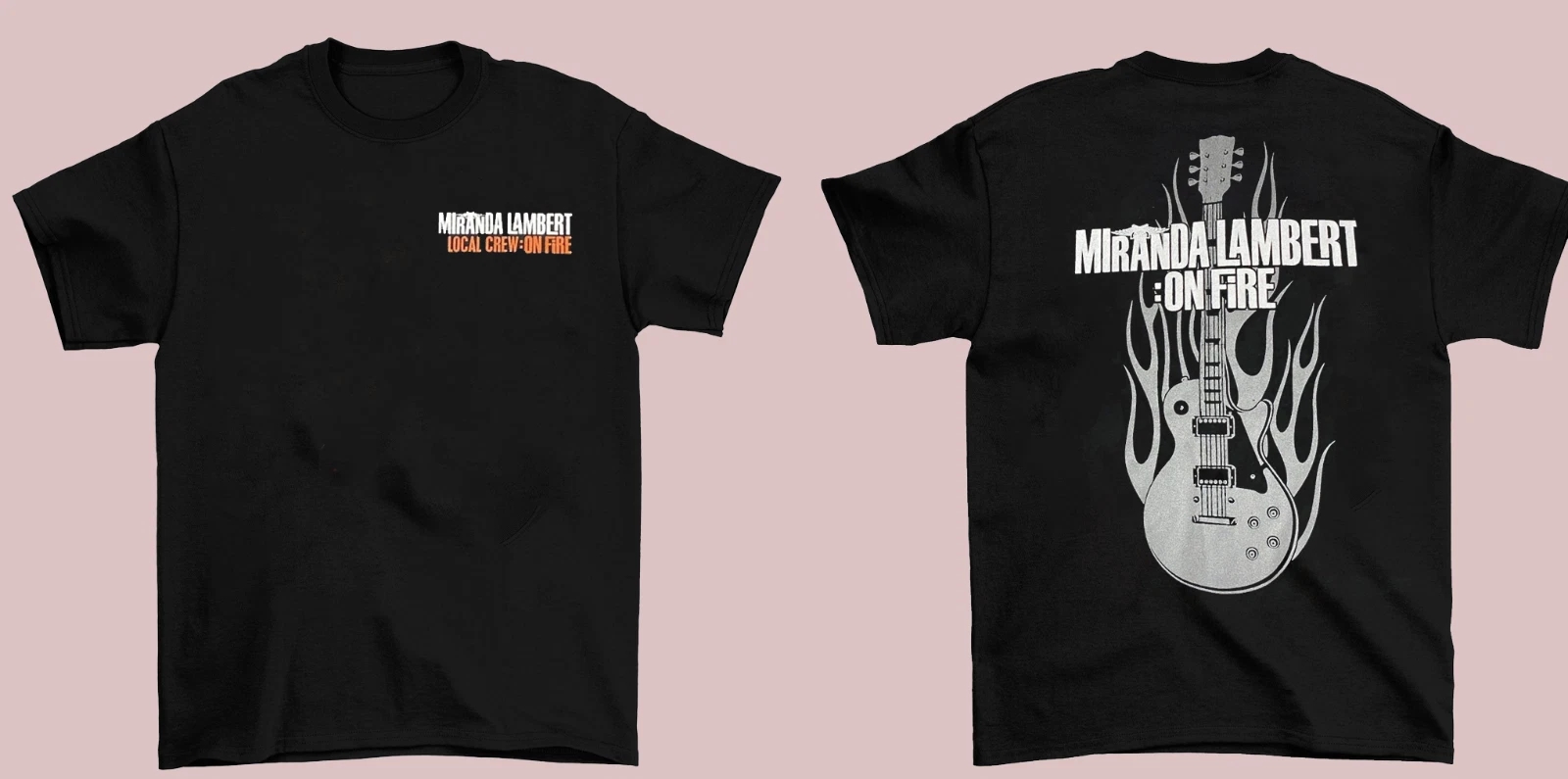 Miranda Lambert On Fire Local Crew Unisex Black Shirt