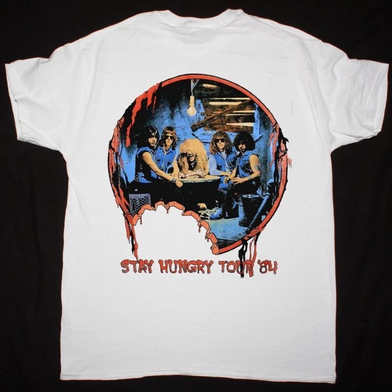 Twisted Sister Stay Hungry Tour 1984 White Men Shirt