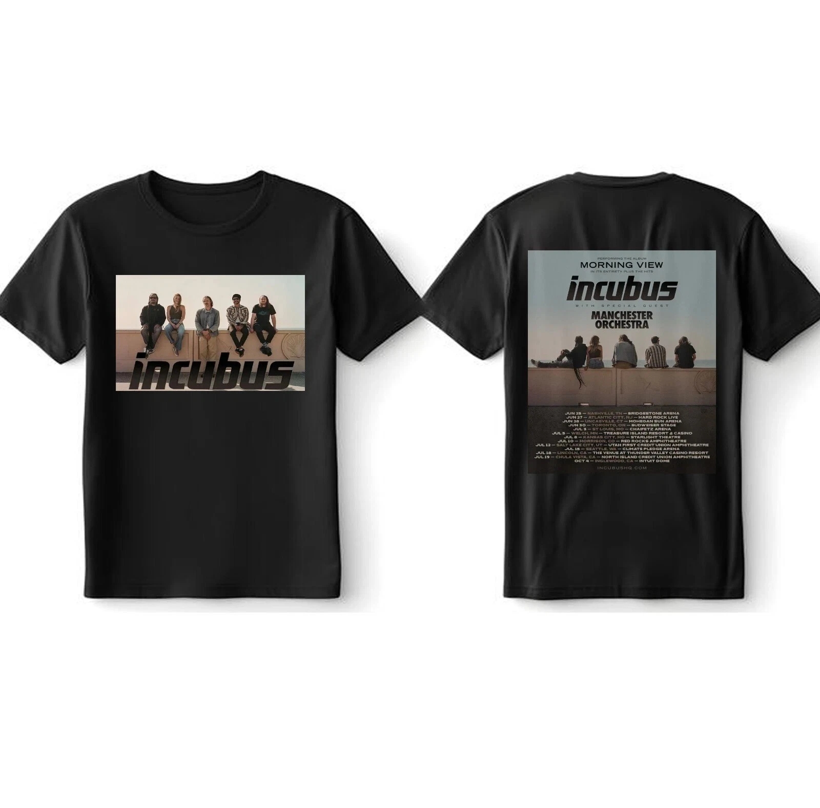 Incubus Morning View + The Hits Tour Us 2025 Shirt