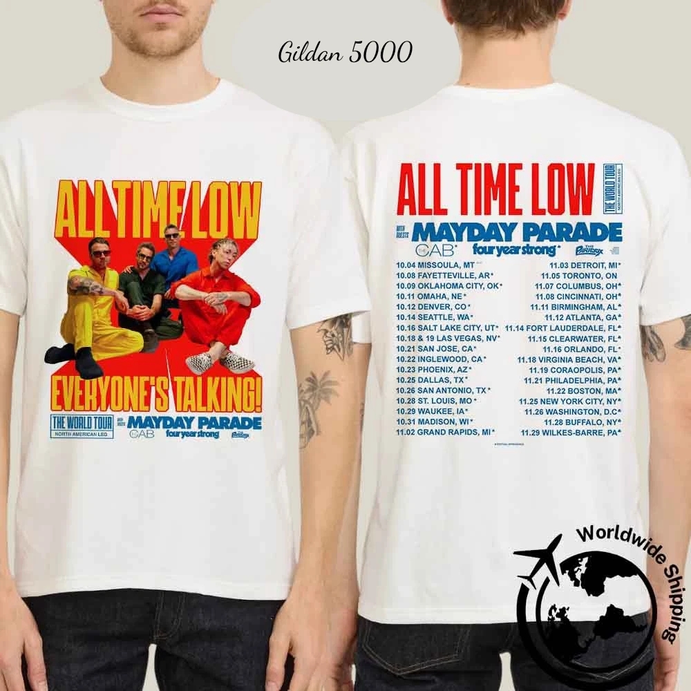 All Time Low Everyone’S Talking Tour North American Dates 2025 Fan Gifts T-Shirt