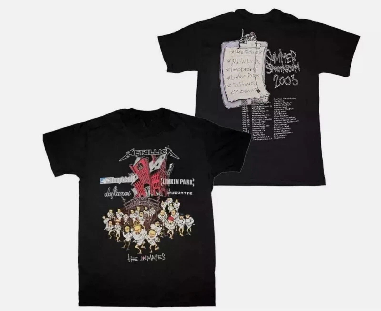 Metallica Summer Sanitarium 2003 Event Concert T-Shirt