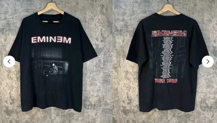 Eminem Concert Tour 2000 Double Sided T-Shirt
