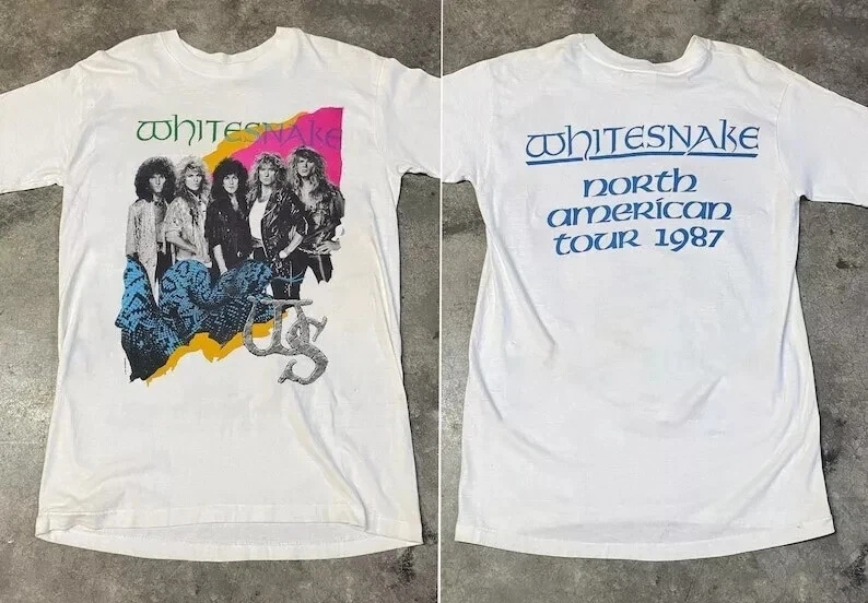 Whitesnake Tour 1987 T-Shirt – 80S Whitesnake Hard Rock Band Tour Concert Shirt