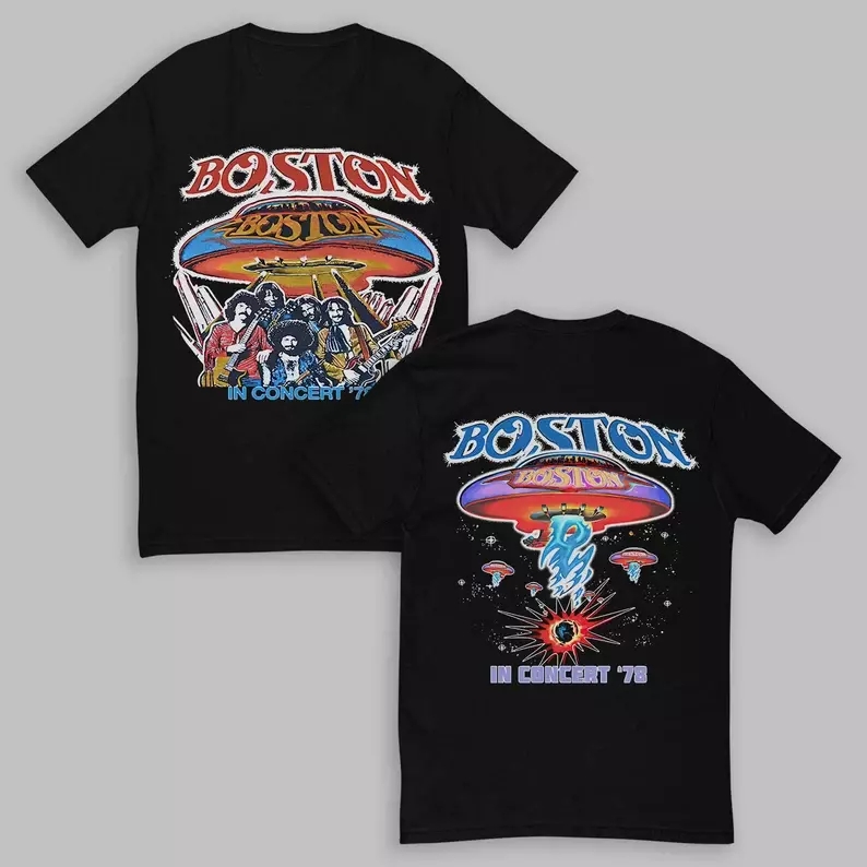Vintage Style 1978 Boston In Concert 70’S Tour Rock Band Unisex T-Shirt