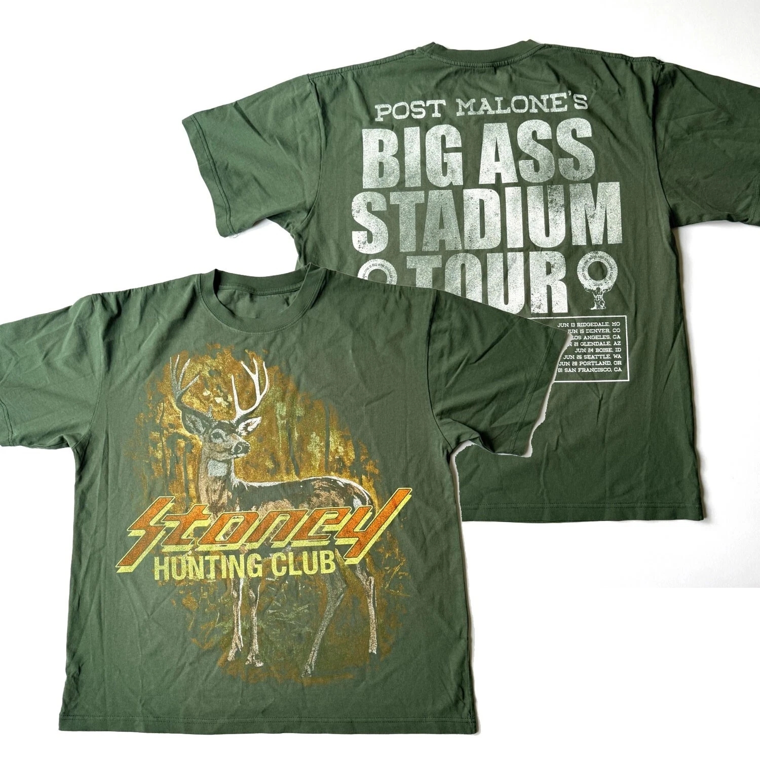 Post Malone Big Ass Stadium Tour 2025 Shirt Hunt Club Reprint
