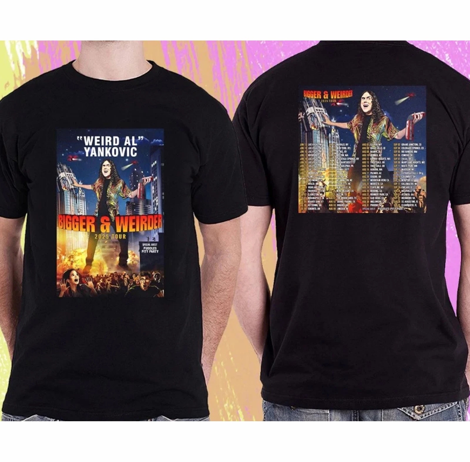 Puddles Joins Weird Al Yankovic’S Bigger & Weirder 2025 Tour Shirt