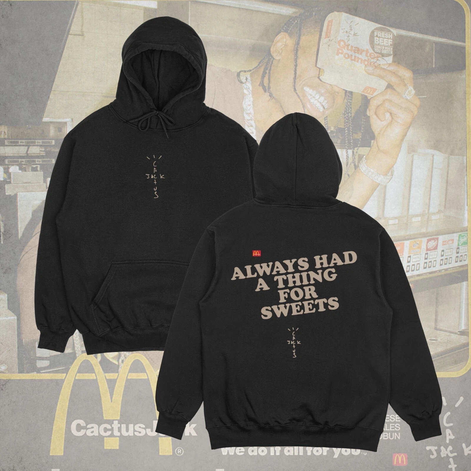 Travis Scott “Always Had A Thing For Sweets” Hoodie, Cactus Jack Merch, Unisex