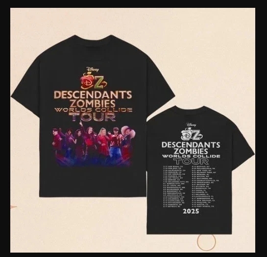 Descendants Zombies Worlds Collide Tour 2025 Unisex T-Shirt