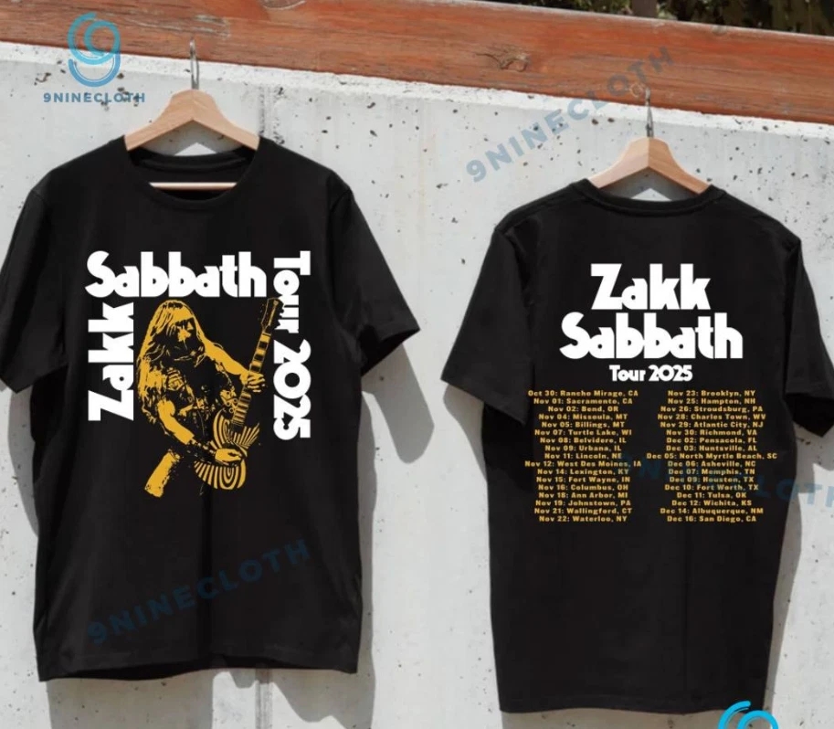 Zakk Sabbath Tour 2025 Dates Unisex T-Shirt
