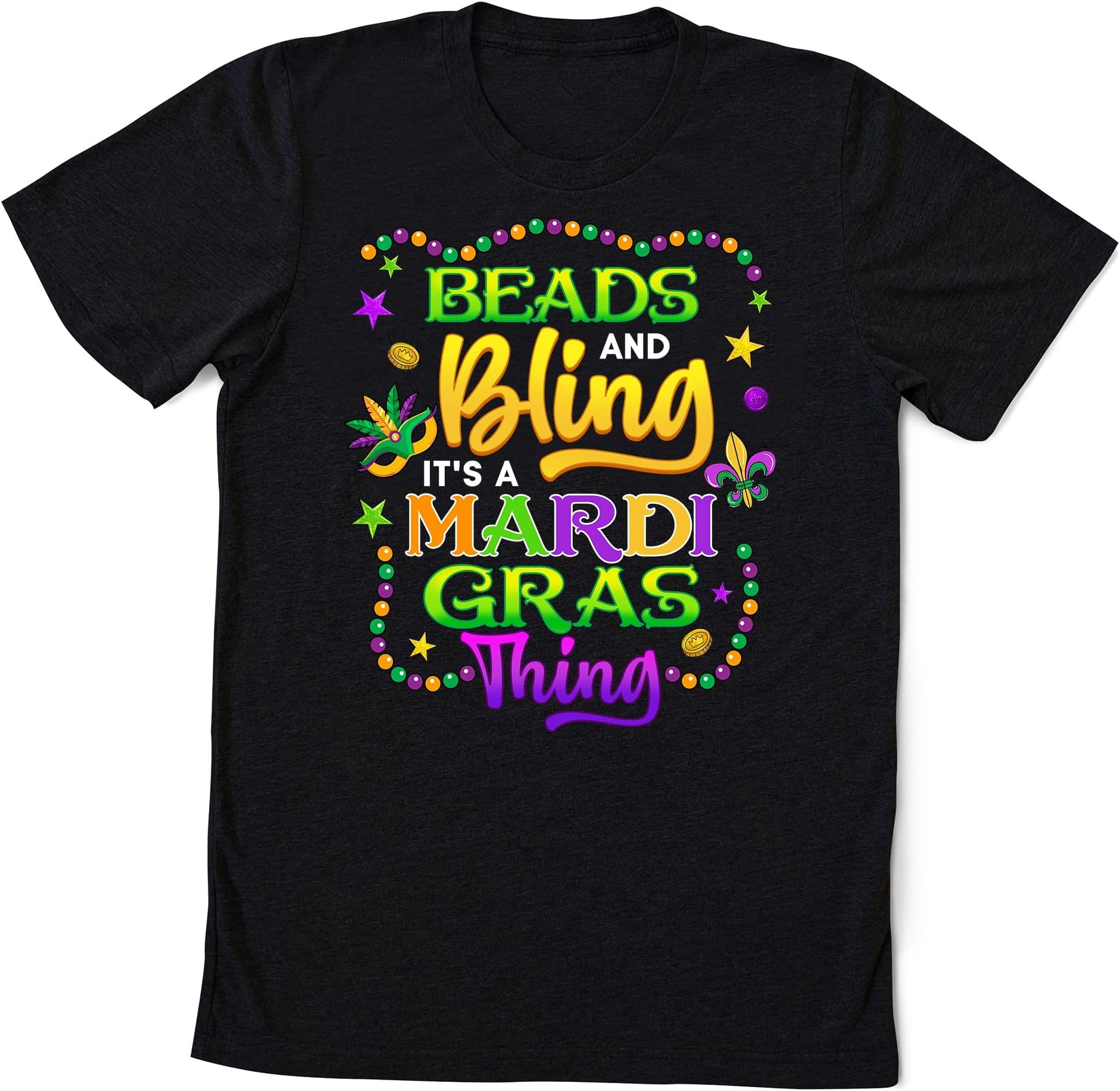Mardi Gras Shirt, New Orleans Carnival Parade Tee Fow Women or Men, Mardi Gras Outfits, Fleur De Lis, Mardi Gras Trendy 2025 Shirt Multicolored