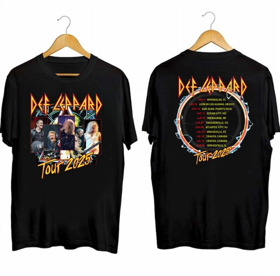 Def Leppard Tour 2025 Rock Fan Shirt
