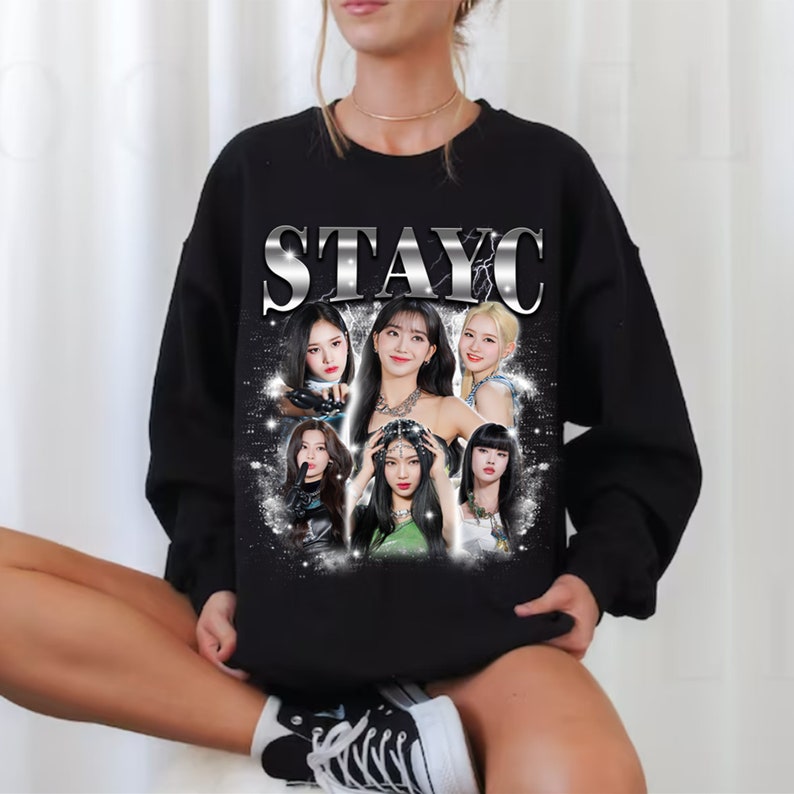Stayc Kpop Sweatshirt Stayc Teenfresh World Tour Shirt