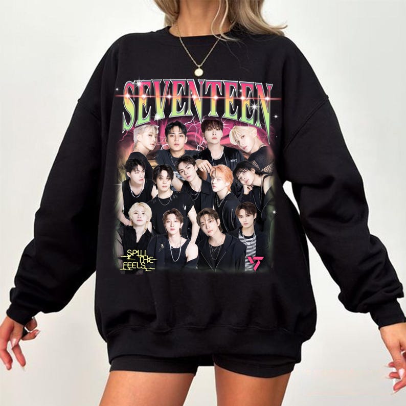 Seventeen Spill The Fells Album Graphics Sweatshirt Seventeen Right Here World Tour Shirt