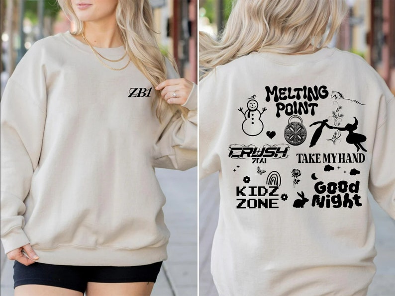 Zerobaseone Melting Point Album Tracklist Sweatshirt Zb1 Crush Shirt