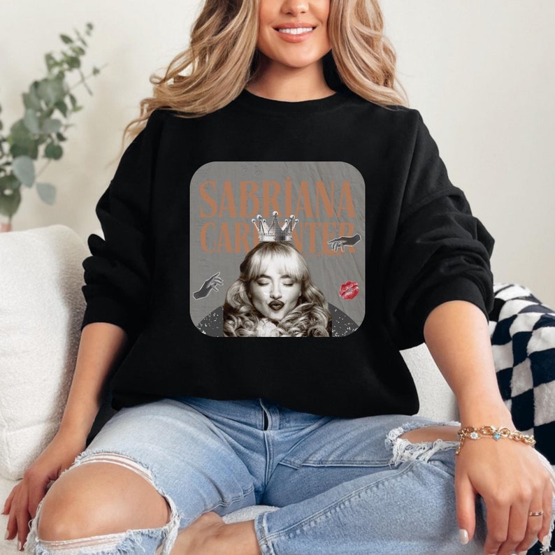 Sabrina Carpenter Crewneck, Cozy Unisex Sweatshirt, Casual Layer, Gift For Her, Chill Vibes, Music Lover Apparel