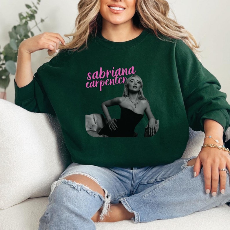 Sabrina Carpenter Crewneck, Cozy Unisex Sweatshirt, Casual Layer, Gift For Her, Chill Vibes, Music Lover Apparel