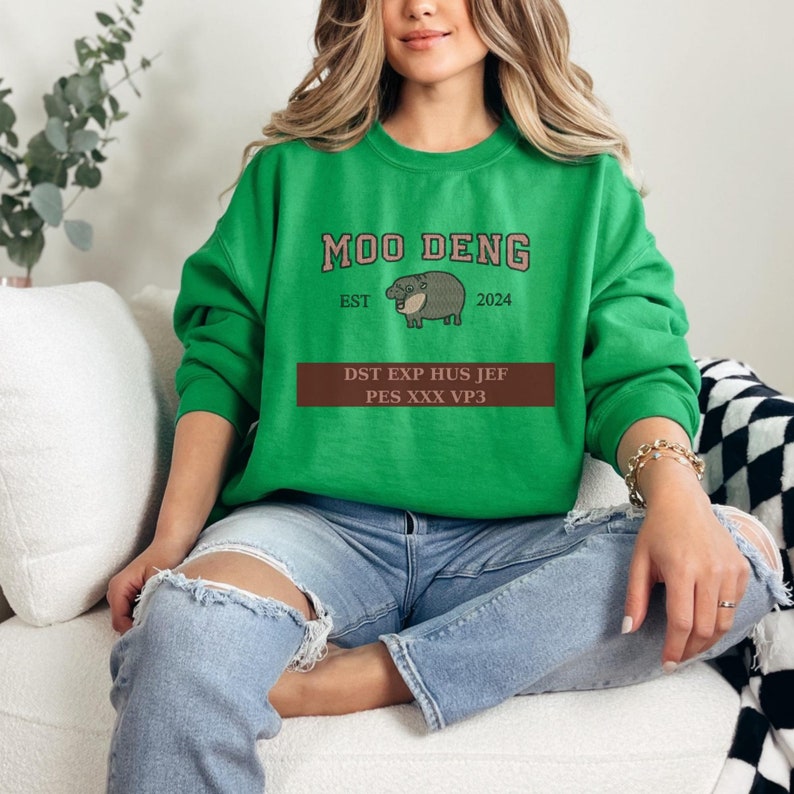 Moo Deng Hippo Sweatshirt Moo Deng Sweatshirt