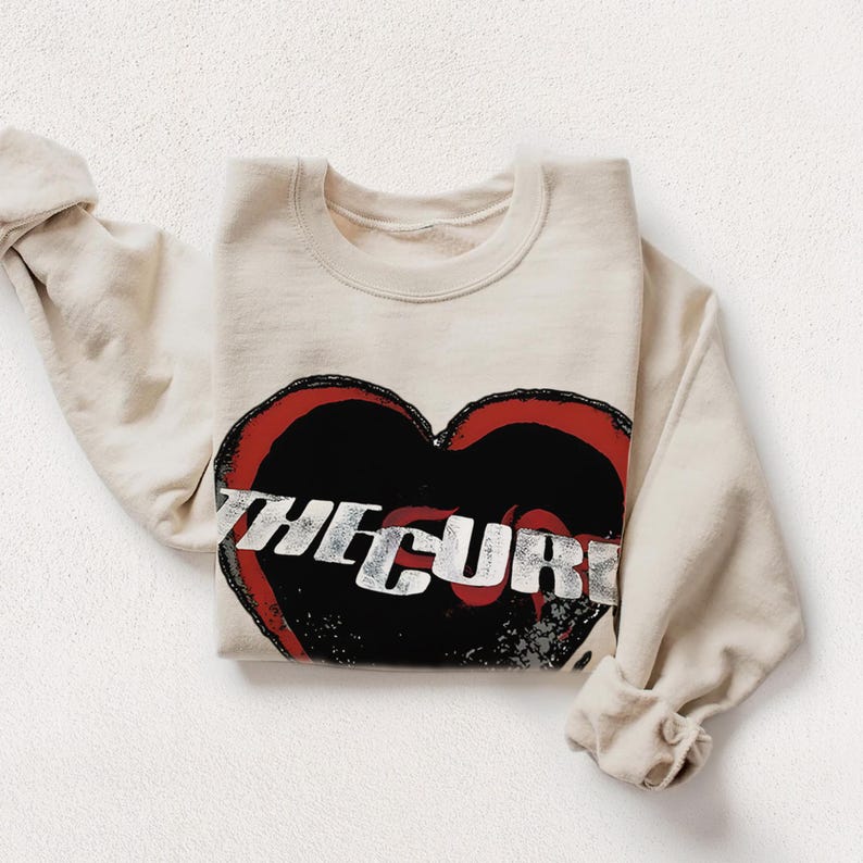 The Cure Sweatshirt Vintage The Cure Music Rock Band Crewneck Sweatshirt