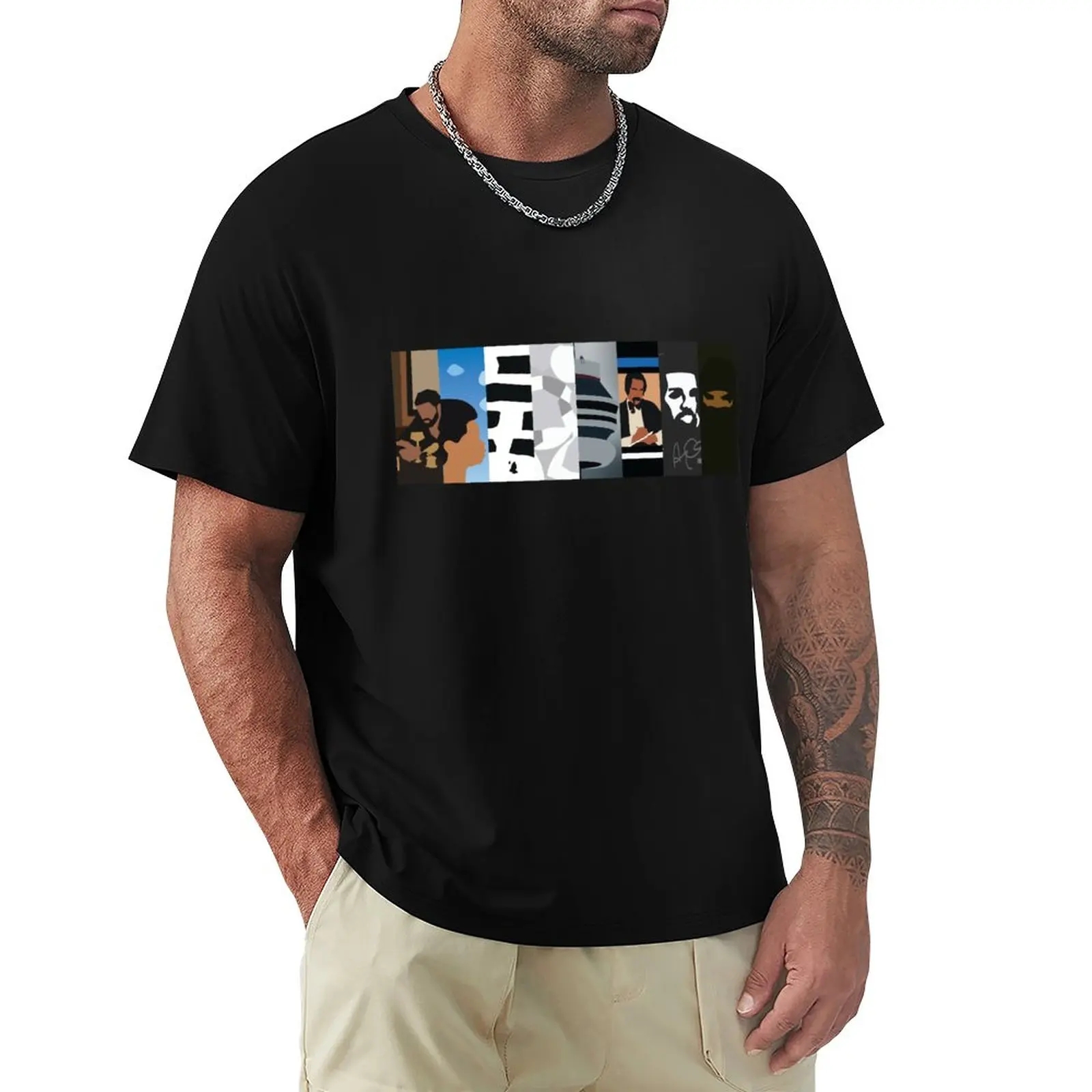 Fanshuzi Drake Minimal Album Covers Shirt Anime Clothes Boys Whites Quick Drying Shirt Men