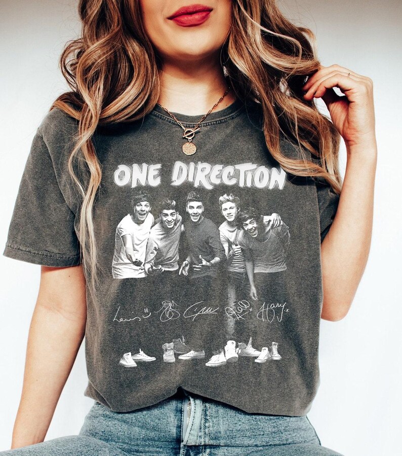90S One Direction Pop Music Shirt Member’S Signature One Direction Shirt